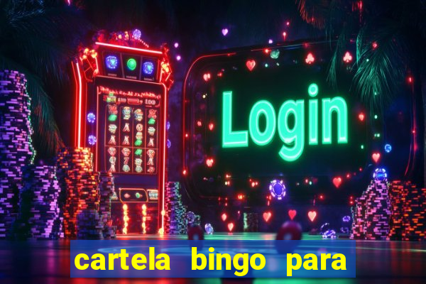 cartela bingo para cha de cozinha imprimir gratis